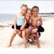 An old family photo of Tonya Lewis Lee and her children, Satchel and Jackson.